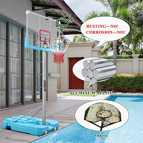 MaxKare Basketball Hoop Goal Portable Poolside Basketball System Set