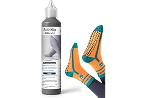 DINGSEN Anti Slip Sock Glue for Adults, Seniors & Pets - 3.38 fl oz Washable Non-Slip Adhesive, Latex-Free Water-Based Multi-Color Paint for Socks, Pet Socks, Mats, Hangers with Precision Tip Black