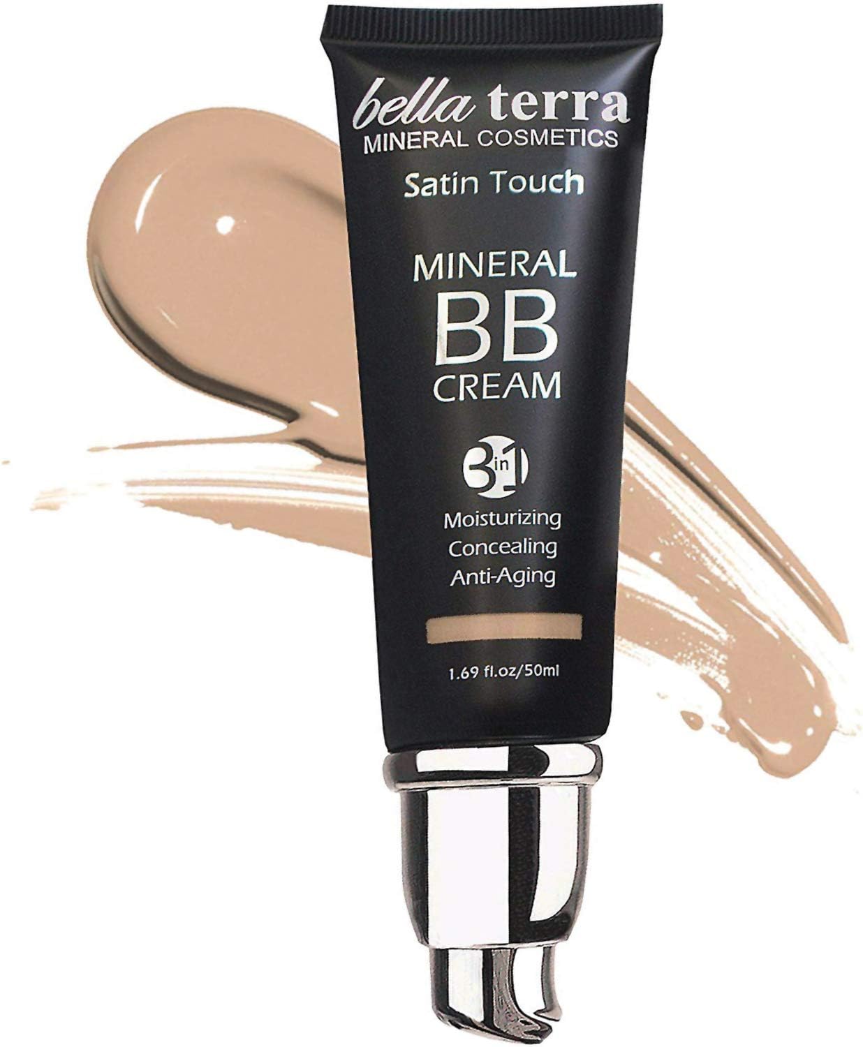 Bella Terra BB Cream Tinted Moisturizer Mineral Foundation, All Shades 1.69oz - Fair 101