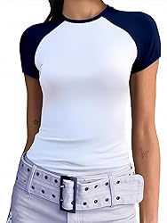 Abardsion Trendy Baby Tees for Women Y2K Shirts
