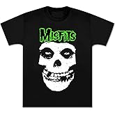 Misfits Shirt Retro Punk Rock Band Unisex Fit Mens Novelty Green Graphic Printing Soft Cotton Tee Vintage Youth Black