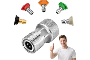 Garden Hose to Mini Power Washer Adapter, Garden Hose Pressure Washer Attachment, Convert Water Hose to Power Washer Connecto