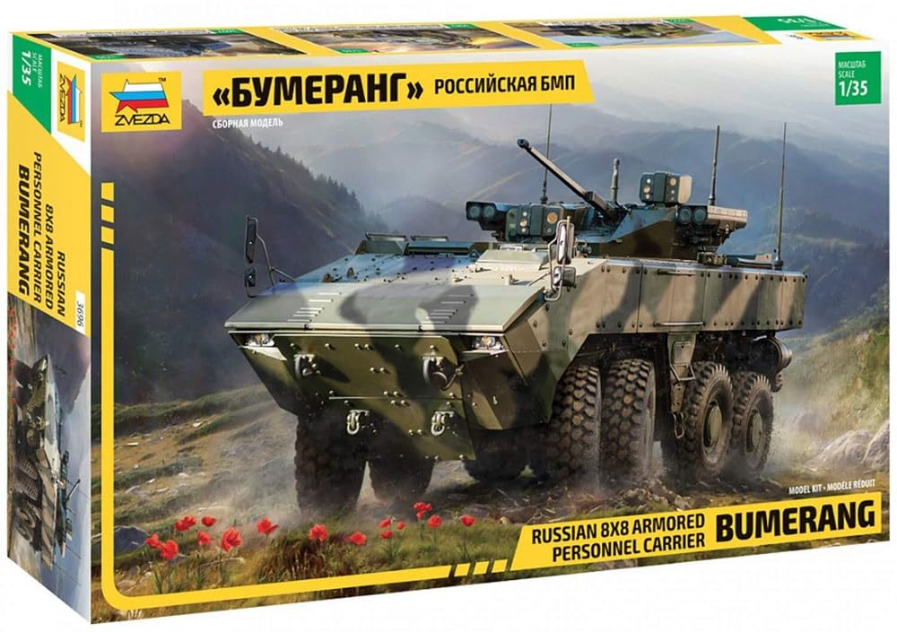 Zvezda 530003696-1:35 "Bumerang-BM Russ.InfantryFight.Veh - Plastic Kit - Model Kit - Assembly - Kit - for Beginners - Detailed