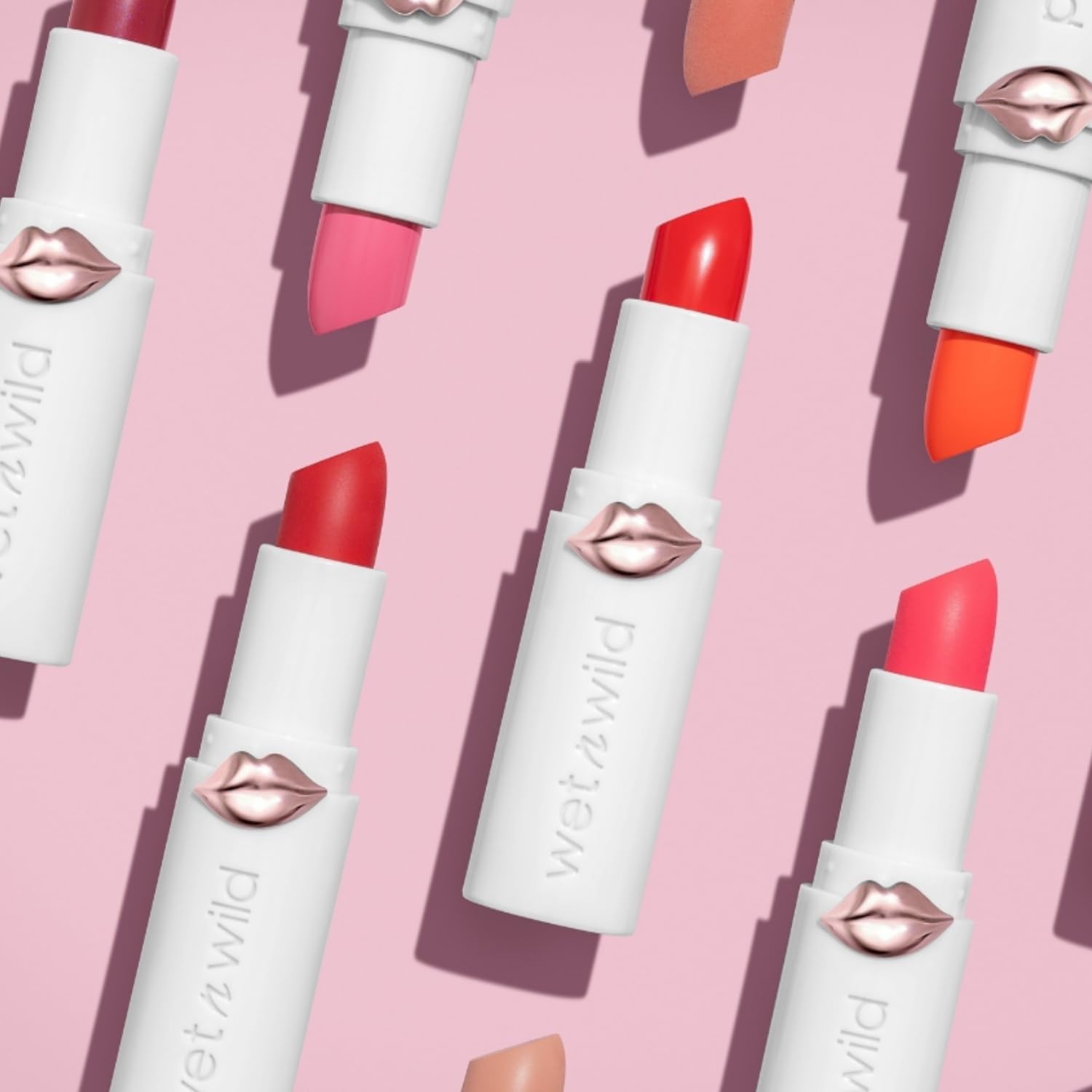 wet n wild Mega Last High-Shine Lipstick Lip Color, Infused with Seed Oils For a Nourishing High-Shine, Buildable & Blendable Creamy Color, Cruelty-Free & Vegan - Rosé And Slay