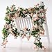 Li Hua Cat Rose Garland Artificial Rose Vine with Green Leaves 63 Inch Pack of 3 Flower Garland For Home Wedding Decoration (pink)