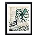 Zmaomaoy akeke Blue Octopus Upcycled Vintage Dictionary Art Print 8x10 Unframed