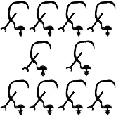 NINGWAAN 10 PCS Stage Light Clamp Hook, Heavy Duty Aluminum Alloy Truss Clamp Hanger, Stage Lighting C Clamp for DJ Projector Par Spotlight Moving Head Light, Fit for 1.18-2 Inch OD Tube/Pipe, Black