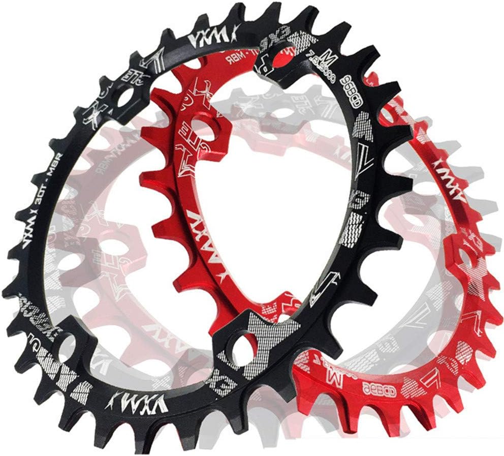 Bicycle Chainring Narrow Wide Bicycle Chainring Speed Bicycle Chainring,BCD 96MM Chainring MTB Bike Narrow Wide Round Oval Single Chain Ring Narrow Wide Chainring Gear for Road Bike MTB Chainring Gear