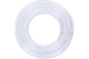 DERNORD PVC Tubing 1/8"ID X 1/4"OD Flexible Clear Vinyl Hose 25 Feet for Food Grade