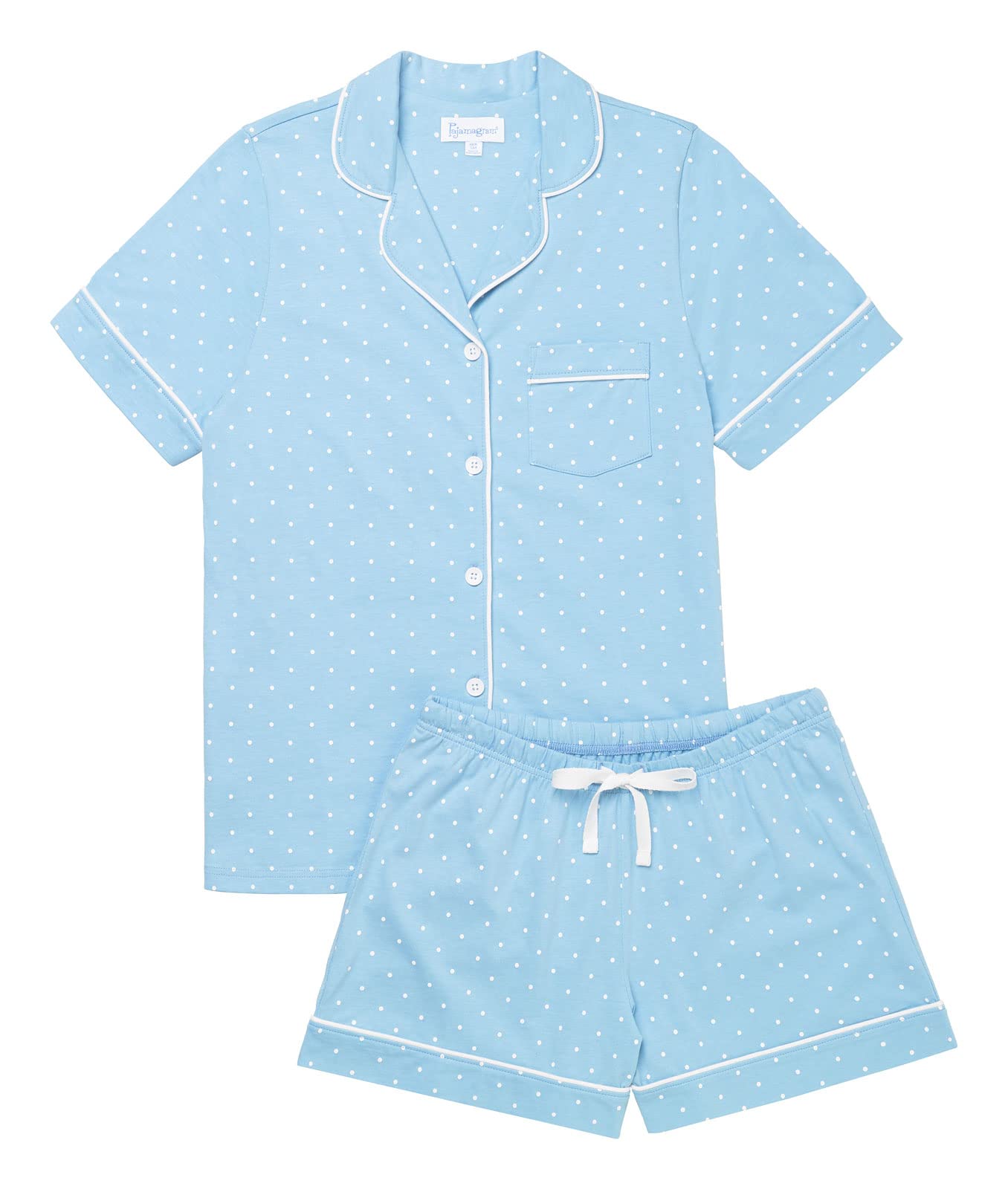 PajamaGram Comfy Pajamas For Women - Womens Pajamas, Blue, L Image