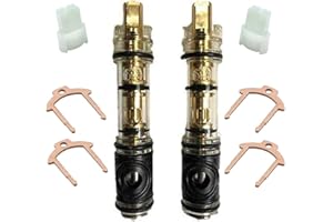 JADIVER GM 1225 1225B Dual-Seal Cartridge Replacement Kit (2 Pack) Compatible with Moen Single Handle Faucets/Showers, Brass Internal Shaft