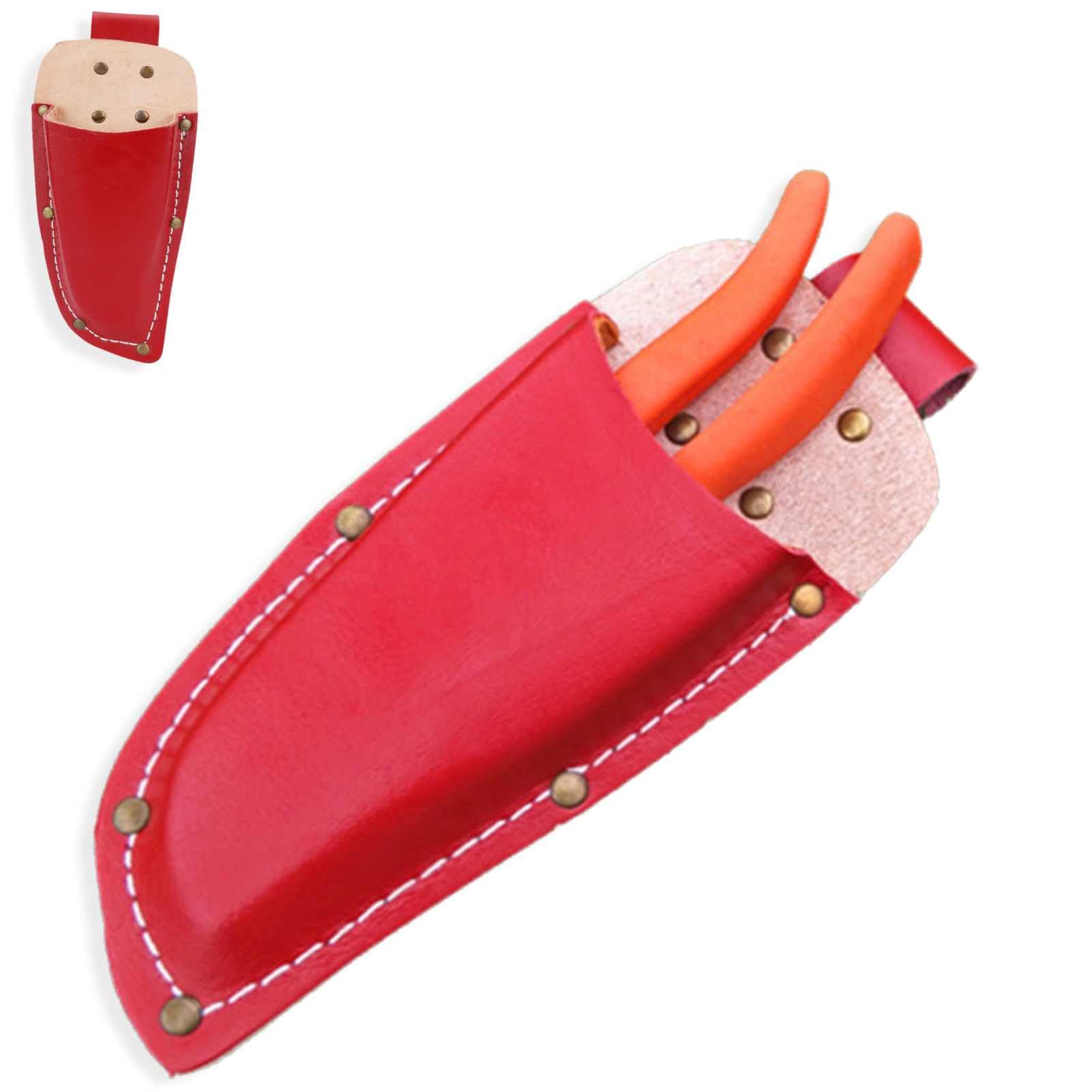 Leather Sheath Tool Holsters Belt Holder,Secateurs Holster,9.1×3.8in Tool Belt Pouch,Garden Pruner Sheath Pouch Bag PU Leather Holster Protective Case for Gardening Pruning Shears Scissor
