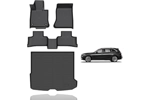 WAYHIGH Floor Mats and Cargo Liner Set Fit for Benz GLC 300 GLC 350e GLC 43 AMG (Not for Coupe) 2023-2025 TPE Car Mats All Weather Protection Trunk Liner Custom Accessories