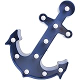 Anchor Marquee Light LED Plastic Lamp Night Light Birthday Party Decoration for Kids' Room Anchor Party Light Wall Table Lamp Gifts for Boys Blue