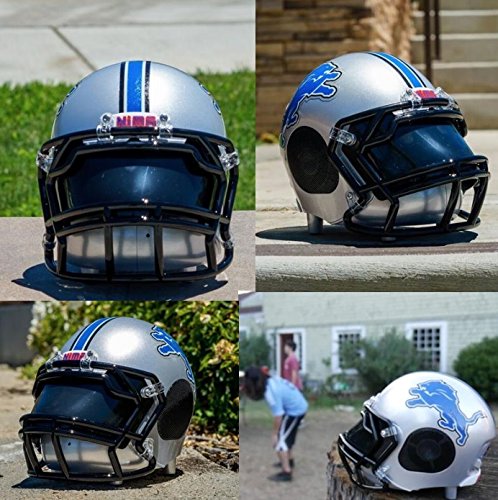 NIMA Portable Bluetooth Speaker, [Officially Licensed by NFL] NFL Football Helmet Small (Entry level) Stereo Speaker with Built-in-Mic, Hands-free Call, AUX HD Sound and Bass -Detroit Lions - Thumbnail 7
