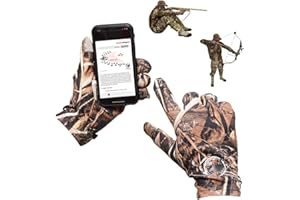 DecoyPro Men’s Camo Touchscreen Hunting Gloves – Lightweight, Thin, High-Performance Hunting Gear – L/XL