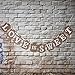 AIRSUNNY Wedding Western Party Decoration Bunting Garland Banner (Grey)