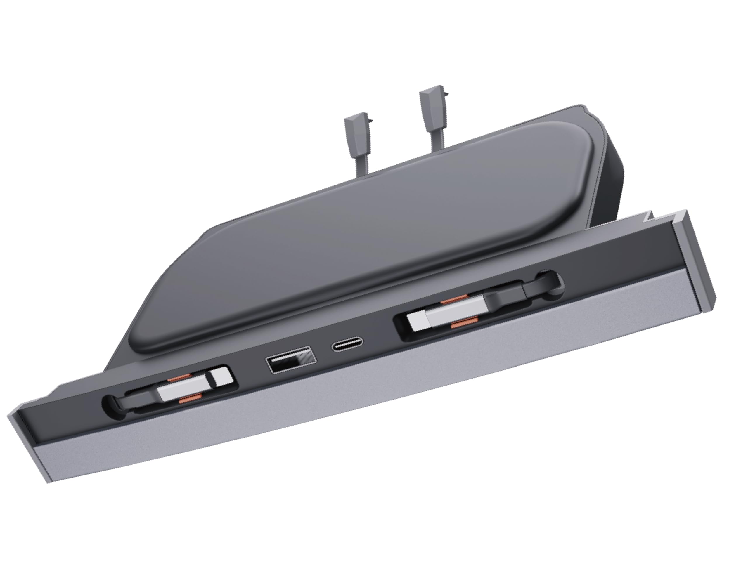 Photo 1 of USB Docking Hub for Tesla Model 3/Y Waterproof - Fast Charger for Model Y/3 Accessories 2024 2023 2022 2021 4Ports Retractable Docking Station, 2 Type-C Fast Charging Cables (Not Fit Model 3 2024)