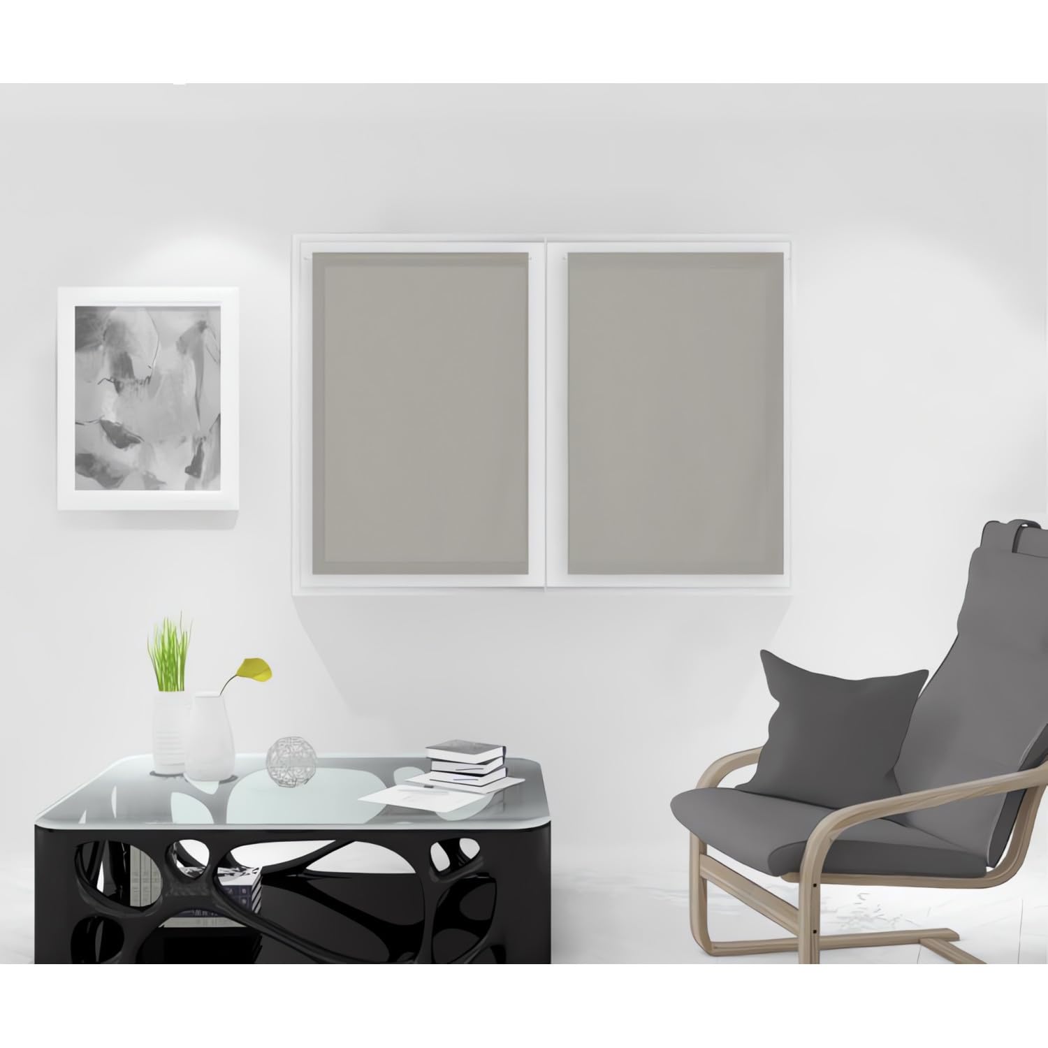 Soleil d'ocre Noemie Half Curtain 60 x 90 cm Polyester Ecru