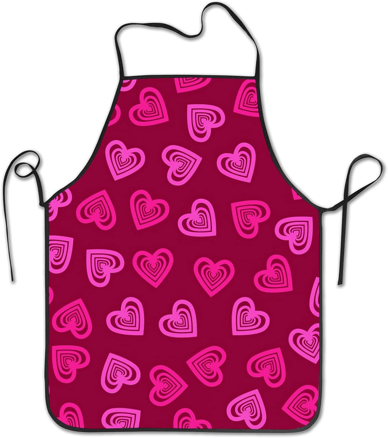 Valentine Day Seamless Red Hearts Apron for Men Women