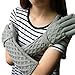 Cozy Design Women's Woolen and Cony Hair Knitted Long Gloves