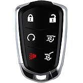 6 Button Keyless Entry Car Remote Start Proximity Smart Key Fob for Cadillac Escalade 2015 2016 2017 2018 2019 2020 Escalade ESV 2015-2020 HYQ2AB 13594028 13580812 315MHz 1 Pack