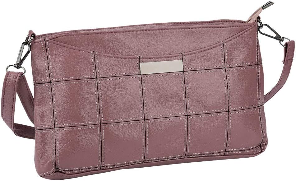 LEEDY Women Handbag-Messenger Bag Leather Plaid Fashion Shoulder bag Small square package