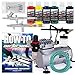 PointZero Multi-Purpose 3 Airbrush Kit w/Compressor and Createx Colors Set of 6 Paints