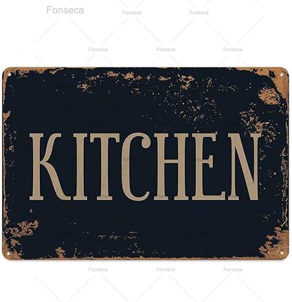 AYLAODI 1Pcs Cocina Letrero De Metal Placa De Metal Letrero De Chapa