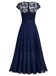 Miusol Women's V Neck Elegant Lace Ruffle