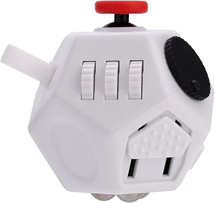 Amazon Com Fidget Dodecagon Cube Upgrade 12 Sided Dice Toy Edc Add Adhd Relieves Anxiety And Stress For Children Teens Adults Easy To Carry And Use White Toys Games