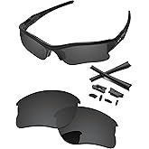 PapaViva Replacement Lenses & Rubber Kits for Oakley Flak Jacket XLJ OO9009 63mm - Precision Fit, UV Block, Impact Resistant