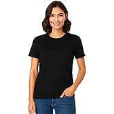 Women's 100% Cotton Crew Neck T-Shirt Classic Fit Plain Breathable & Soft Short Sleeve Tee | Pack of 1