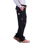 BOCOMAL FR Cargo Sweatpants Flame Resistant Midweight 10.5oz Knit Multi-Pockets FR Pants(Non Fleece)