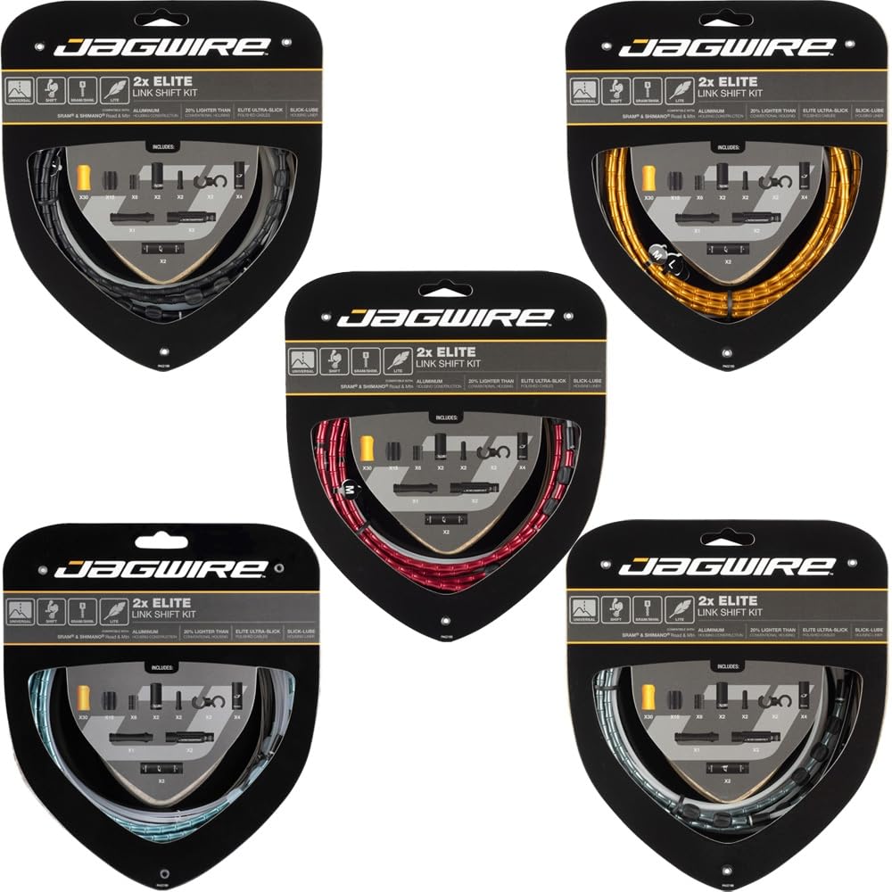 Jagwire Elite Link Shift/Gear Cable Kit (x2 Cables) - Gold