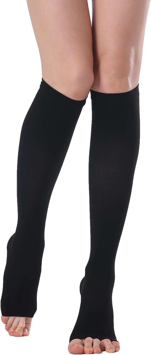 KOOCHY Knee High Compression Stockings,20-30 mmHg Firm Support Medical Gradient Compression Socks for Women & Men,Medical Support Hose Treatment Varicose Veins Swelling