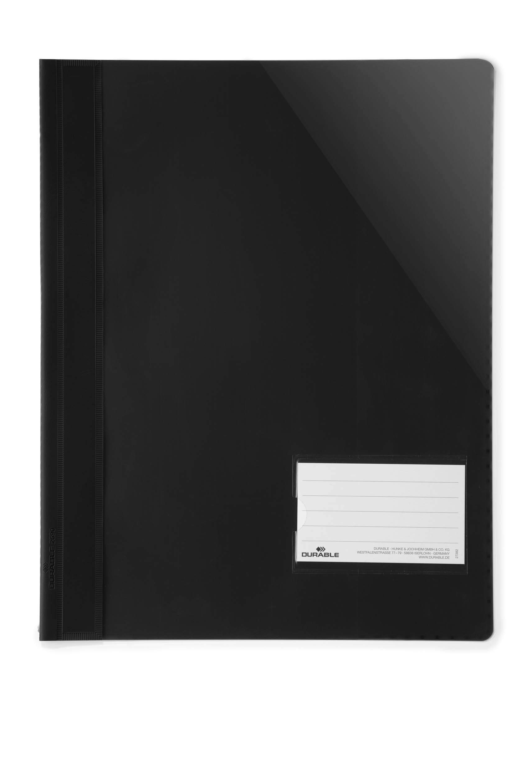 Durable 269001 Viewing File for Din A4, Extra Wide, Black, Pack of 25