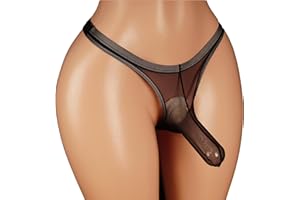 ZC8bdbd Men's Underwear Ultra-Thin Mesh Transparent T-Back Thong G-String Breathable Soft Men Lingerie