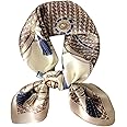 ANDANTINO 100% Mulberry Silk Square Scarf for Hair-25.6" X25.6'' Women Men Natural Silk Neckerchief Digital Printed Headscarf