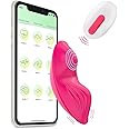 App Remote Control Wearable Panty Clitoral Vibrators, G Spot Butterfly Vibrators with 9 Vibration Massager, Waterproof Magnetic Charging Sex Toys for Women or Couples (Rose)