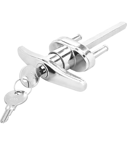 Prime-Line GD 52122 Door T-Handle Lock, Keyed, Diecast Zinc
