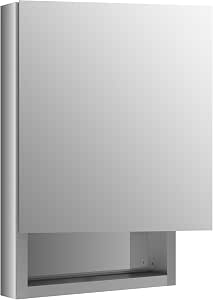 Kohler Verdera Medizinschrank – 101,6 X 76,2 Cm, Verspiegelte Tür, 3 Glasböden, Eloxiertes Aluminium