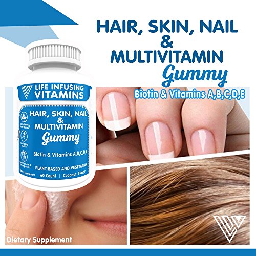 LIV Hair, Skin & Nail Gummy, Plant Based Made from Pectin, Vegetarian