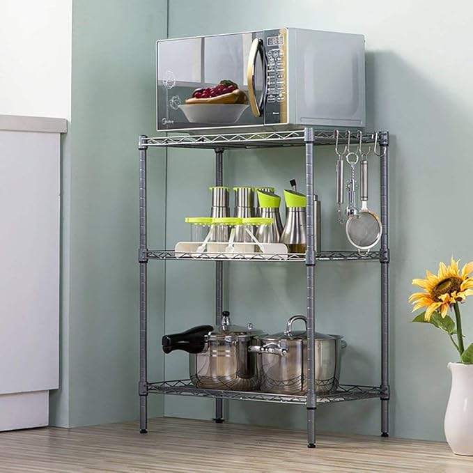 ACZZ Estante de la cocina Estante de microondas clásico con ...