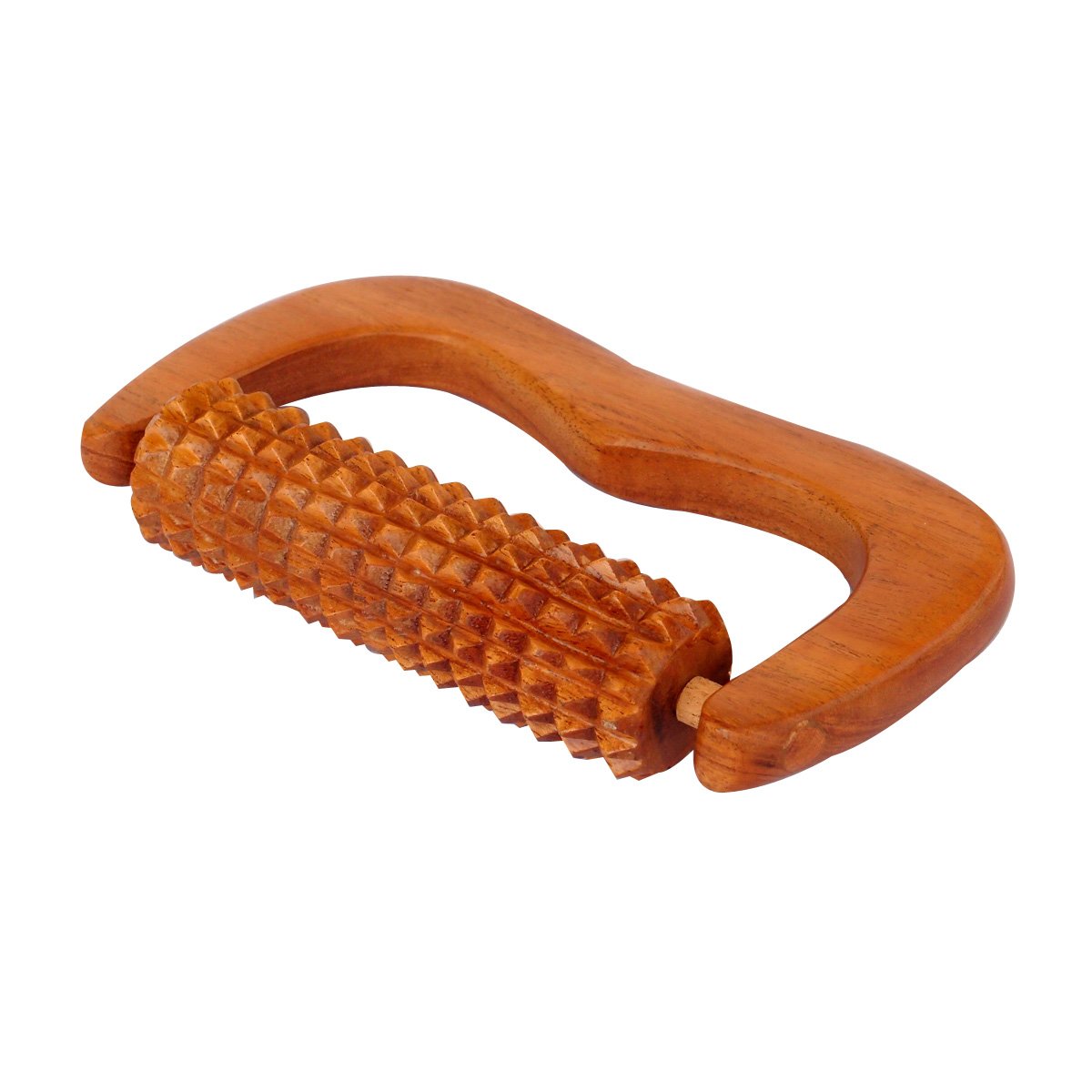 Exquisite Neem Wood Massager Roller with Comfort Hand Grip for