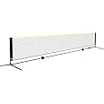 VEVOR Badminton Net, Height Adjustable Volleyball Net, 606 x 155 x 103 cm, Foldable Pickleball Net, Tennis Net Set with Poles, Stand, Bag, Rackets, Nylon Shuttlecocks, Badminton Net Set