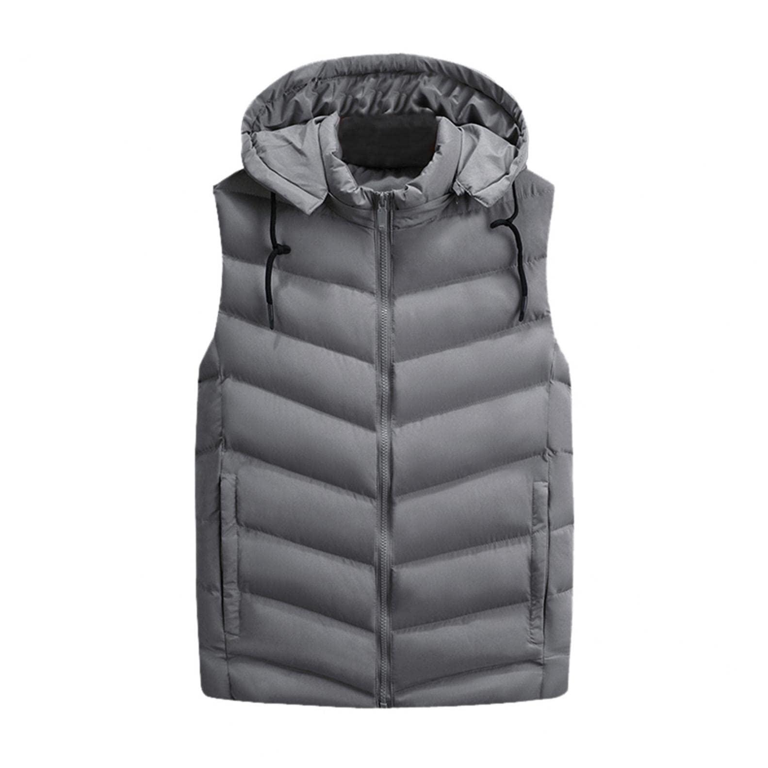 QWENTMTNTY Mens Outerwear Puffer Vests Casual