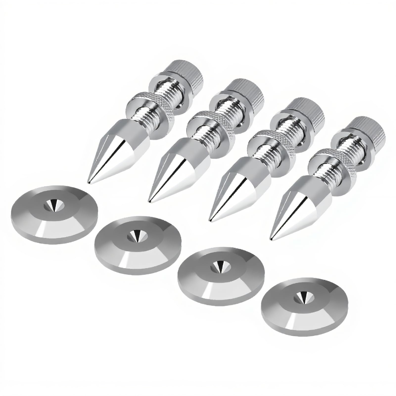 Speaker Spike Isolation Feet, Shockproof Cone Base Pads for Speakers Amplifiers CD DVD Players, 4 Pack Stand Mounting Stabilizer