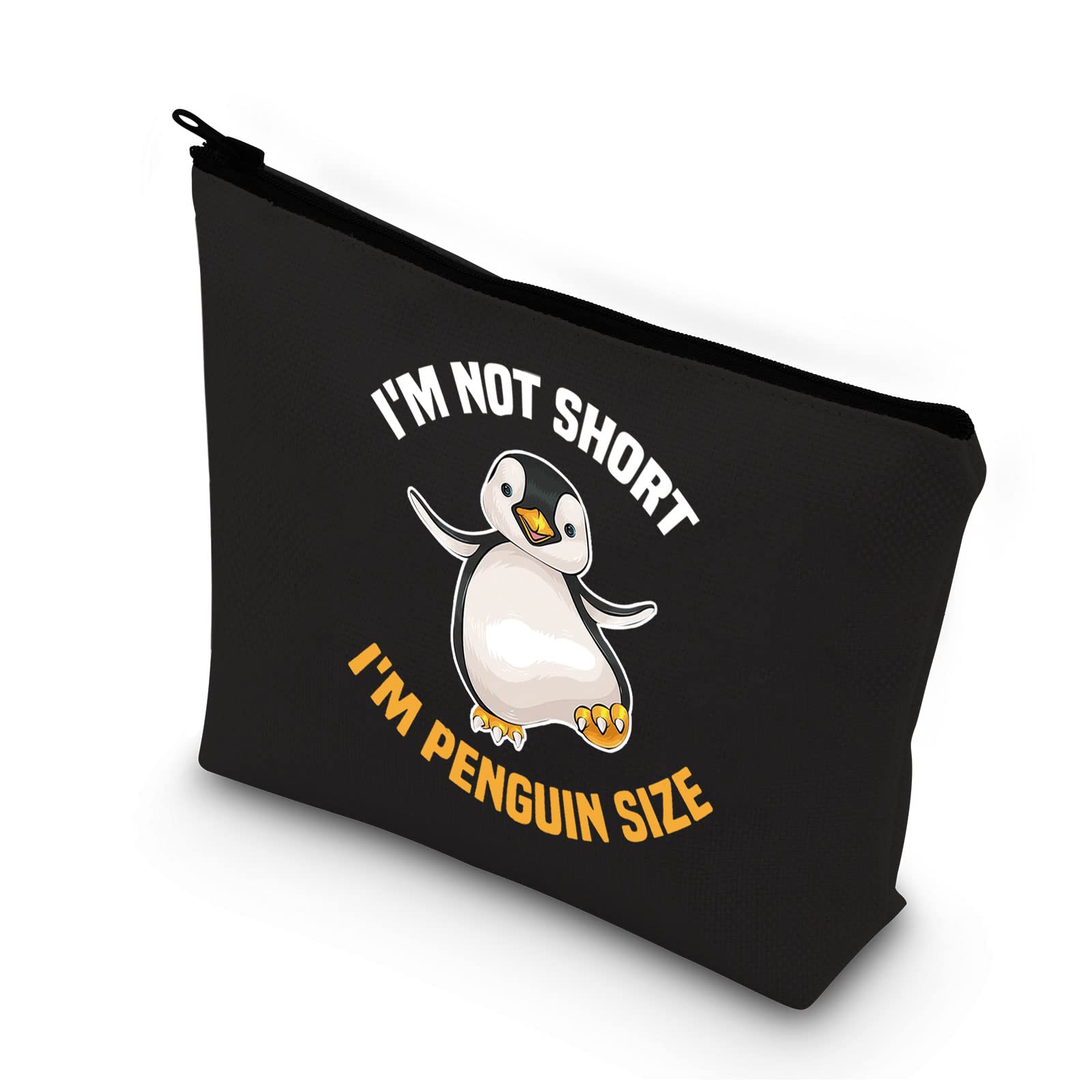 PLITI Funny Penguin Gift Penguin Lover Gift I'm Not Short I'm Penguin Sized Penguin Inspired Makeup Bag (Penguin Size blU)