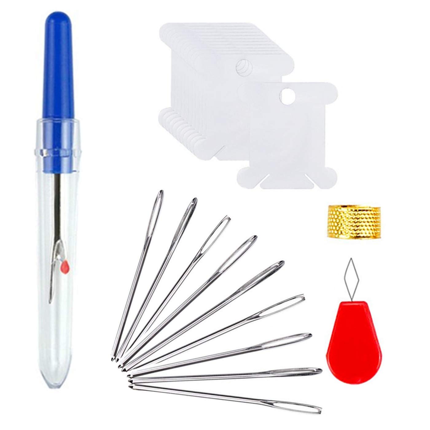 Embroidery Floss Thread 72 Kit TICOSH Premium Rainbow Colors Craft Floss for Friendship Bracelets String Cross Stitch Floss with 9 Needles, 10 Floss Robbins, 1 Needle-Threading, 1 Thimble and 1 Untwist Tool (50)